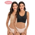 thumbnail image 1 of Women's Activewear Sports Bras(1-3 Pack)Adjustable Front Cross Side Buckle Lace Wire Free Sports Bra, 1 of 7