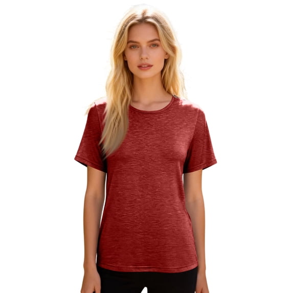 Women's Adaptive Post Surgery Shirts for Rotator Cuff Chemo Dialysis Port with 2 Shoulder Zippers Red M