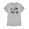 thumbnail image 1 of Women's Addams Family No Regrets Joke Tattoo  Graphic Tee Athletic Heather Small, 1 of 3