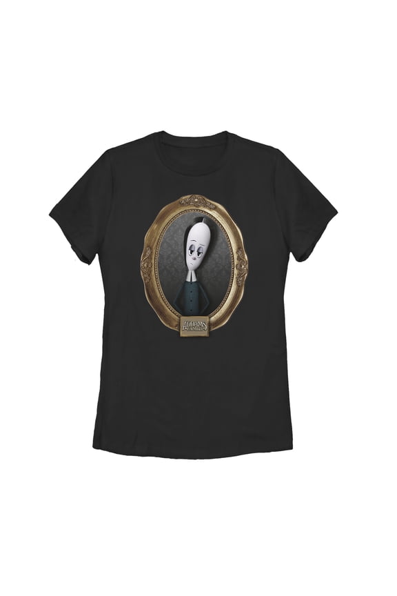 Women's Addams Family Wednesday Classic Frame Graphic Tee Black Medium