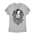 thumbnail image 1 of Women's Addams Family Wednesday Weaken Gene Pool  Graphic Tee Athletic Heather Small, 1 of 3