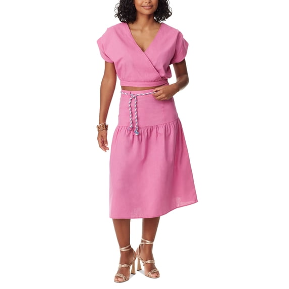 Women's Adele Surplice Neck Top Fiji Flower M