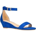 thumbnail image 1 of Women's Adjustable Ankle Strap Open Toe Low Wedge Sandal Comfortable Platform Heeled Sandals, 1 of 5