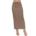 thumbnail image 1 of Women's Adjustable Drawstring Texture Knit Long Skirt Stretch Solid Maxi Style, 1 of 5