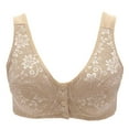 thumbnail image 1 of Women's Adjustable Front Closure Wireless Bra Comfortable Support Sexy Thin Fabric Seamless Soft Cup Everyday Wear, 1 of 2