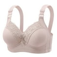 thumbnail image 1 of Women's Adjustable Lace Comfort Bra with Gathered Design, Breathable Mesh Fabric for Everyday Wear, 1 of 5