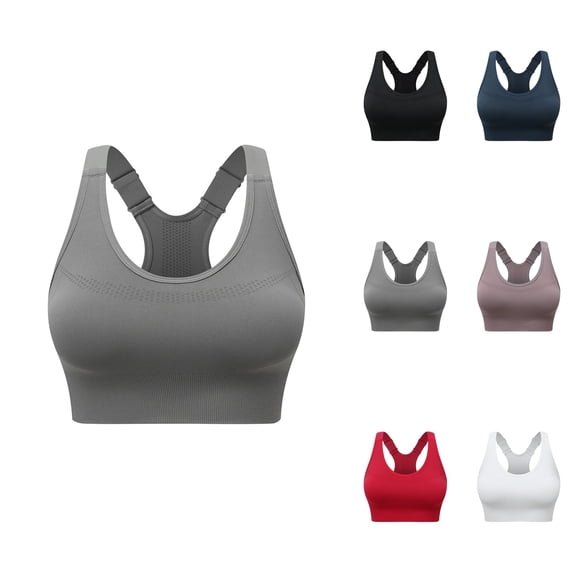 Women's Adjustable Large Size Seamless Racerback Sports Bra Without Underwire – Detachable Sport Underwear