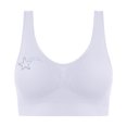 thumbnail image 1 of Women's Adjustable Ribbed Bra - Wireless Seamless Bralette | Lightweight Full Coverage with Wide Straps for Large Bust Support, 1 of 6