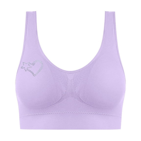 Women's Adjustable Ribbed Bra - Wireless Seamless Bralette | Lightweight Full Coverage with Wide Straps for Large Bust Support