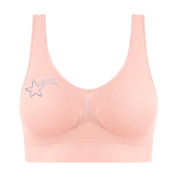 Women's Adjustable Ribbed Bra - Wireless Seamless Bralette | Lightweight Full Coverage with Wide Straps for Large Bust Support