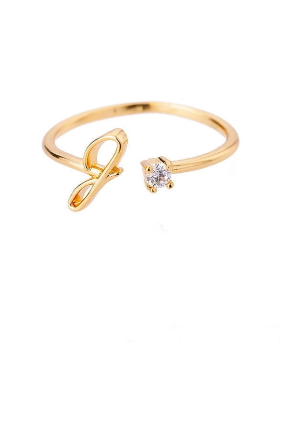 Women's Adjustable Simple English Letters Ring