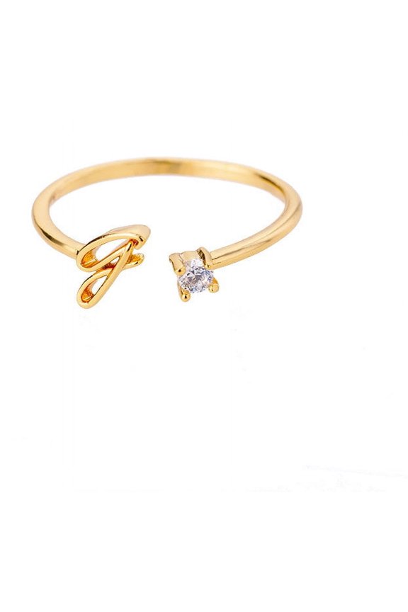 Women's Adjustable Simple English Letters Ring
