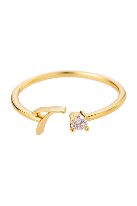 Women's Adjustable Simple English Letters Ring