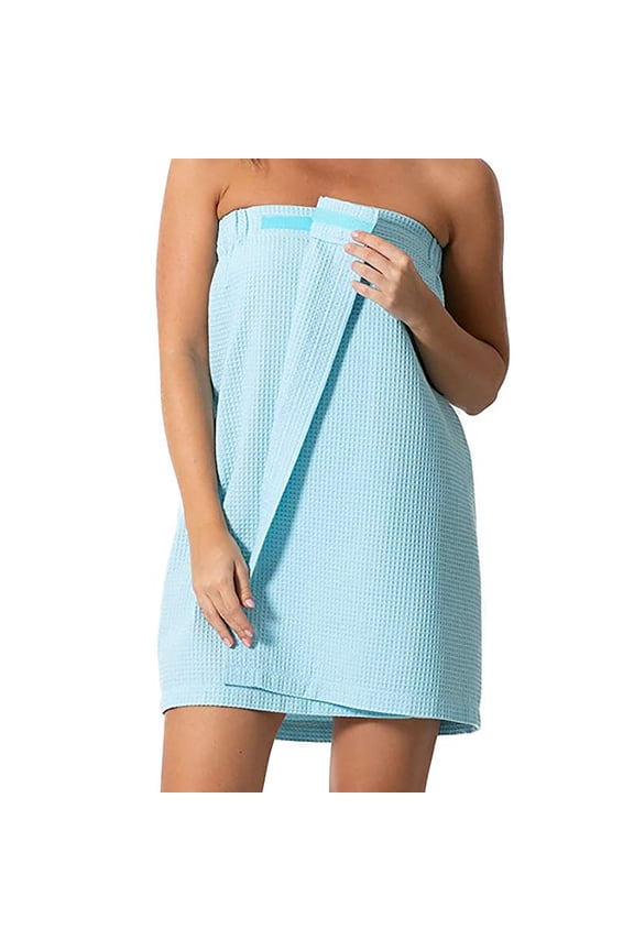Women's Adjustable Spa Wrap | Bath Towel Robe & Body Wrap for Women | Post Shower, Pool & Beach Cover Up | Lightweight Terry Cloth | Home Bathroom & Travel Use