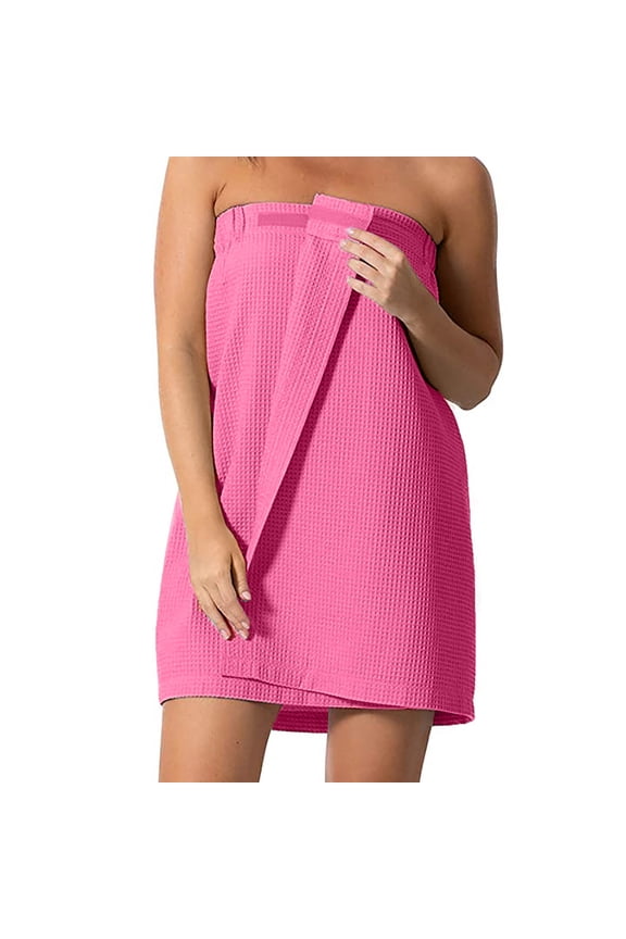 Women's Adjustable Spa Wrap | Bath Towel Robe & Body Wrap for Women | Post Shower, Pool & Beach Cover Up | Lightweight Terry Cloth | Home Bathroom & Travel Use