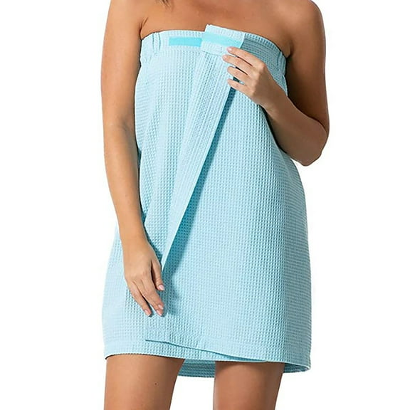 Women's Adjustable Spa Wrap Bath Towel with Elastic Closure, Lightweight & Absorbent, Available in S/M/L Sizes, Made in Turkey