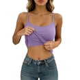 thumbnail image 1 of Women's Adjustable Spaghetti Strap Cami Tank Top Cropped Stretchy Basic Layering Casual Summer Daily Tops 2026, L, 1 of 6