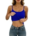 thumbnail image 1 of Women's Adjustable Spaghetti Strap Cami Tank Top Cropped Stretchy Basic Layering Casual Summer Daily Tops 2026, XL, 1 of 6