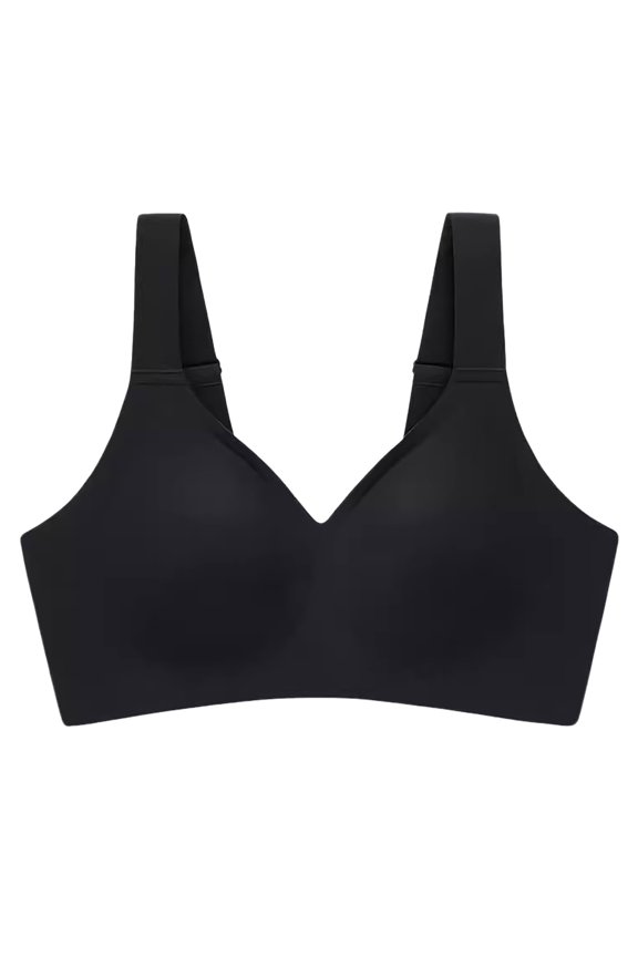 Women's Adjustable Steel Ring V-Neck T-Shirt Bra - Wireless, W-Shaped Jelly Strip Push-Up, Nylon/Spandex, M-XXXL