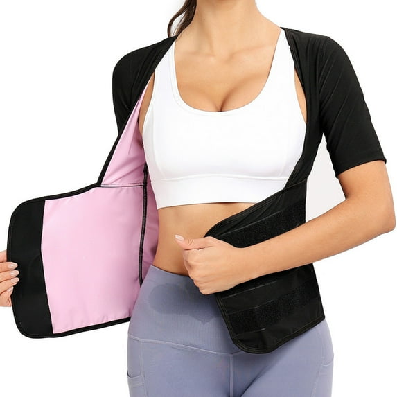 Women's Adjustable Waistband -Burning Workout Short sleeve - Moisture-Wicking Mid-Stretch Fabric, & Body Shaping Design for Running, Gym, Yoga