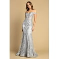 thumbnail image 1 of Women's Adora Design 3123 Off Shoulder Glitter Mermaid Formal Prom 2026 Gown Black Size 2XL, 1 of 1