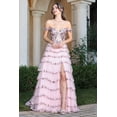 thumbnail image 1 of Women's Adora Design 3213 Off Shoulder Sequin A-line Long Formal Prom 2026 Dress Blush Pink Size 3XL New Year's Eve, 1 of 3
