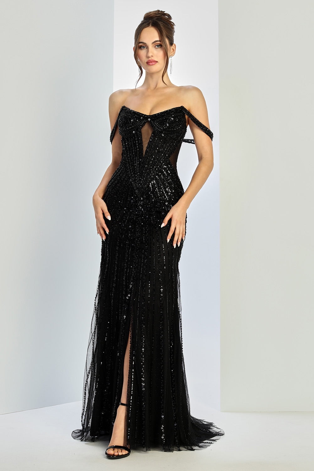Women's Adora Design 3271 Long Fitted Bodycon Off Shoulder Sequin Formal Dress Black Size 6 - Walmart.com Women's Adora Design 3271 Long Fitted Bodycon Off Shoulder Sequin Formal Dress Black Size 6 - Walmart.com