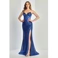 thumbnail image 1 of Women's Adora Design 3284 Strapless Sequin Fitted Bodycon Long Formal Prom 2026 Dress Royal Blue Size 10 New Year's Eve, 1 of 3
