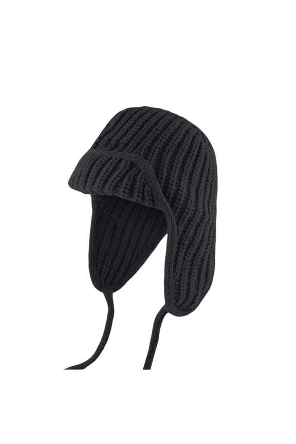 Women's Adult Knitted Flight Cap Trapper Hat with Ear Flaps Braided Ties Winter Warm Thermal Beanie for Outdoor Travel Leisure Fashion Everyday Casual Apparel