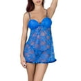 thumbnail image 1 of Women's Adult Lingerie Night Wear Lace Babydoll Chemise with G-String Thong, 1 of 4