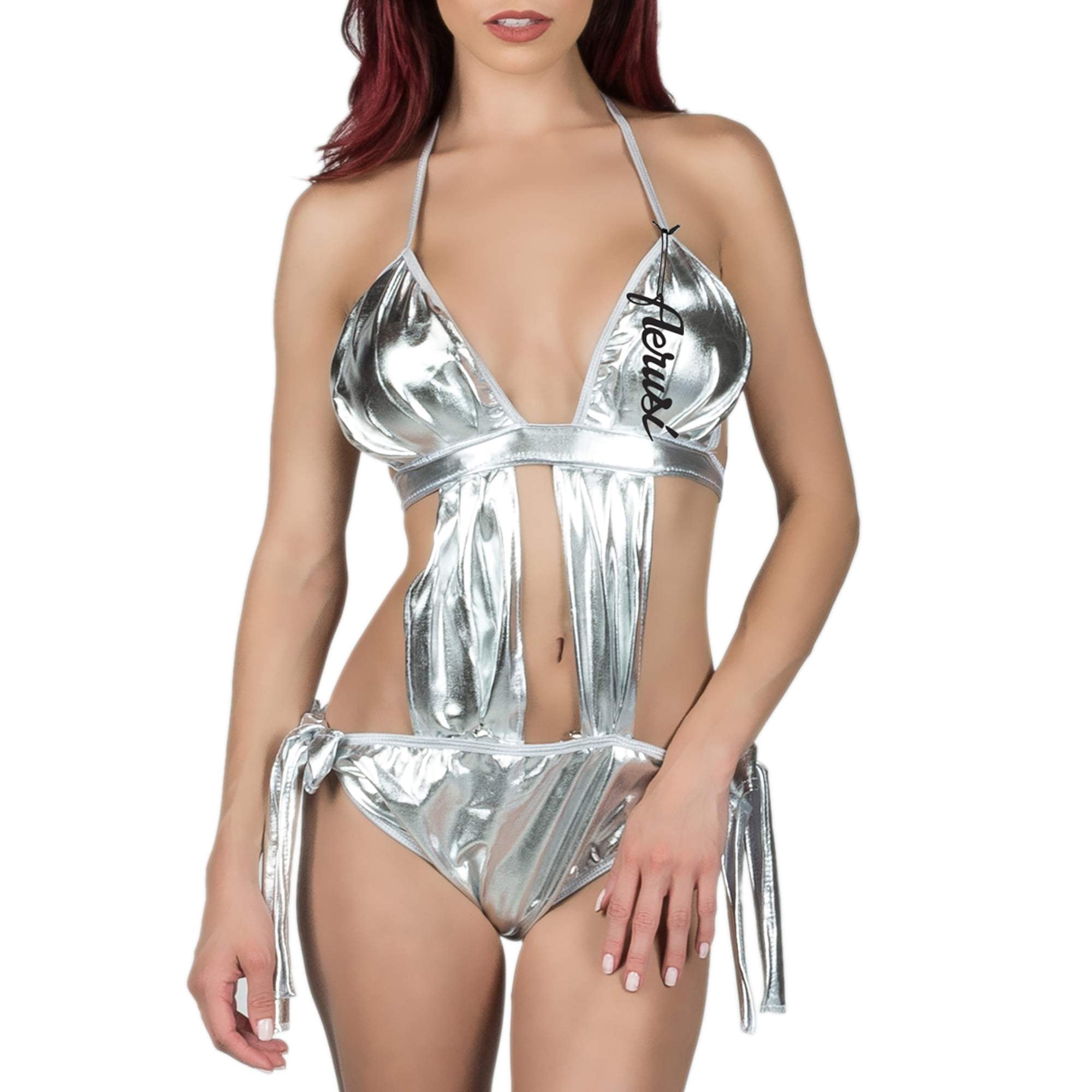 Women's Adult Lingerie Night Wear Patent Leather Bodysuit Teddy