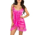 thumbnail image 1 of Women's Adult Lingerie Night Wear Ruffle Lace Trim Fishnet Chemise, 1 of 3