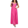 thumbnail image 1 of Women's Adult Lingerie Night Wear Sheer Night Gown with Triangle Back, 1 of 4