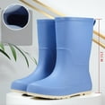 thumbnail image 1 of Women's Adult Outdoor Work Waterproof Anti-Slip Booties Mid Tube Rain Boots Classic Wading Thick Non Slip Water Shoes Outdoor Gardening Work Rubber Boots, 1 of 3