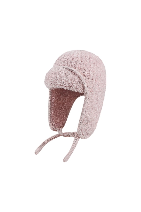 Women's Adult Teddy Fleece Flight Hat Trapper Cap with Ear Flaps and Ties Warm Winter Thermal Hood for Outdoor Travel Leisure Fashion Everyday Casual Apparel