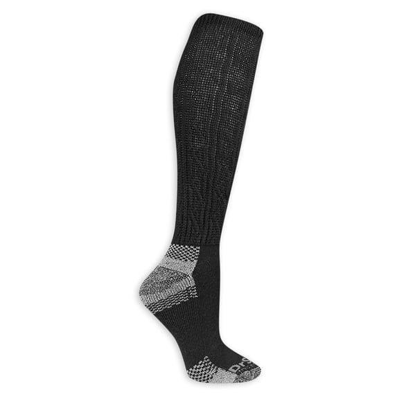 Women's Advanced Relief Blister Guard Knee High Socks 2 Pair Pack - Non-Binding, Cushioned Comfort, Black,