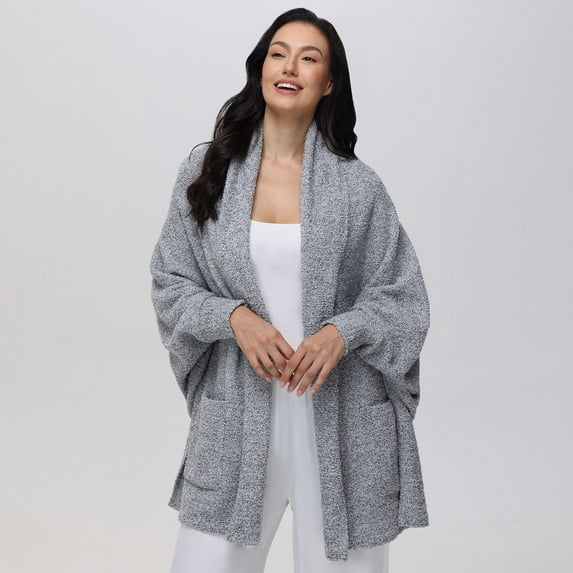 Women's Adyson Parker Short Blanket Wrap Color: Light Heather Grey Size: M/L
