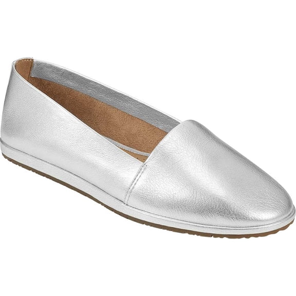 Women's Aerosoles Holland Flat Silver Leather 11 M