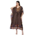 thumbnail image 1 of Women's African Kaftan Dress Beach Cover Up Tribal Ethnic Print Plus Size Loose Kimono Maxi Dress, 1 of 6