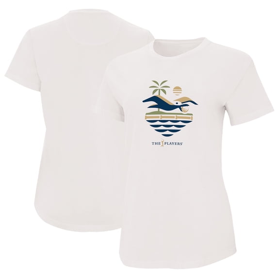 Women's Ahead White THE PLAYERS Seagul Island Green Aurora T-Shirt