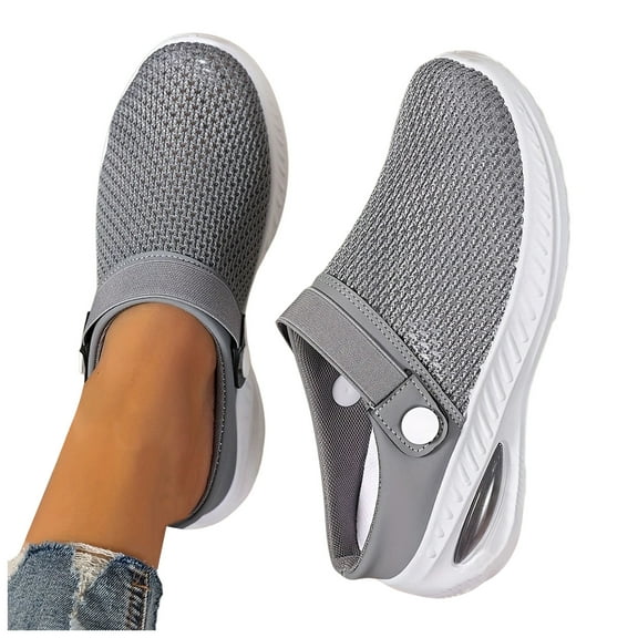 Women's Air Cushion Orthopedic Clogs Mules Sandals Breathable Comfort Walking Slip on Sneakers   Back Strap