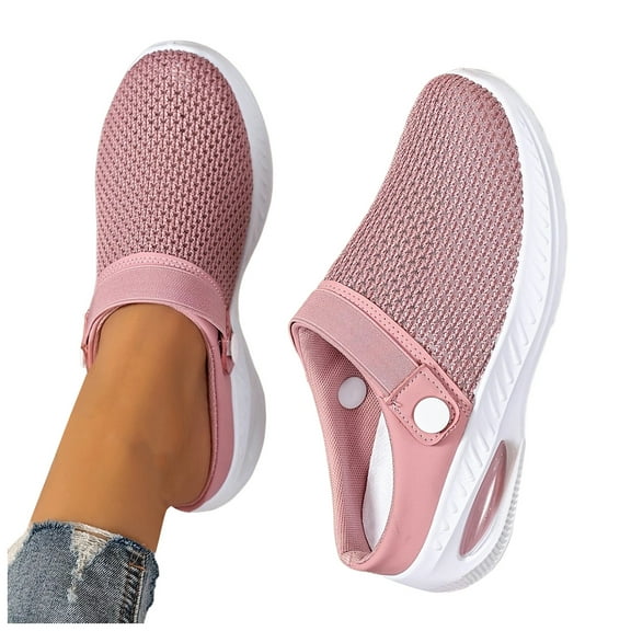Women's Air Cushion Orthopedic Clogs Mules Sandals Breathable Comfort Walking Slip on Sneakers + Back Strap