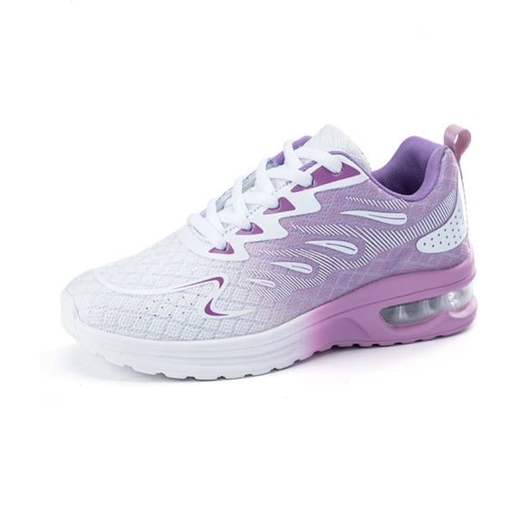 Women's Air Cushion Running Sneakers, Breathable Lace-Up Athletic Walking Shoes