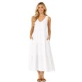 thumbnail image 1 of Women's Air Flow V Neck Tiered Maxi Dress with Pockets Casual Loose Fit Dress, 1 of 5