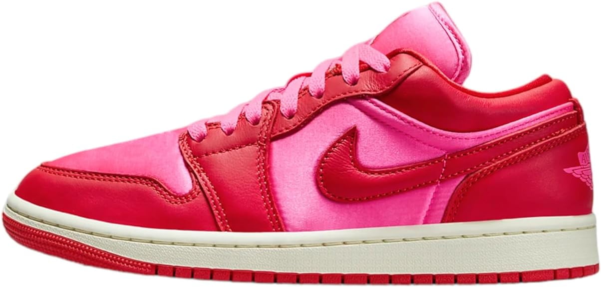 red & pink jordans