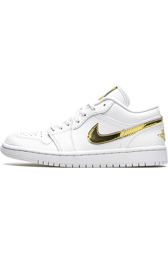 Women's Jordan 1 Low SE White/Metallic Gold-White (CZ4776 100) - 9.5