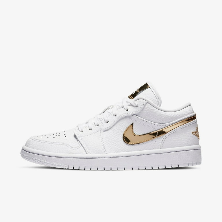 Women's) Air Jordan 1 Low SE 'White / Metallic Gold' (2020