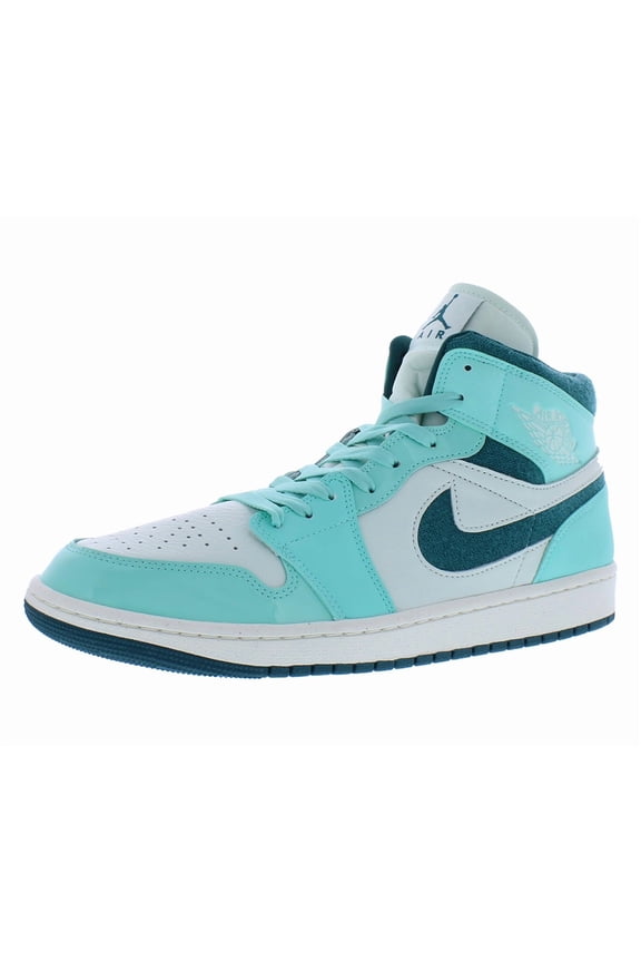 Air Jordan 1 Mid SE Womens Shoes Size 12, Color: Bleached Turquoise/Sky J Teal