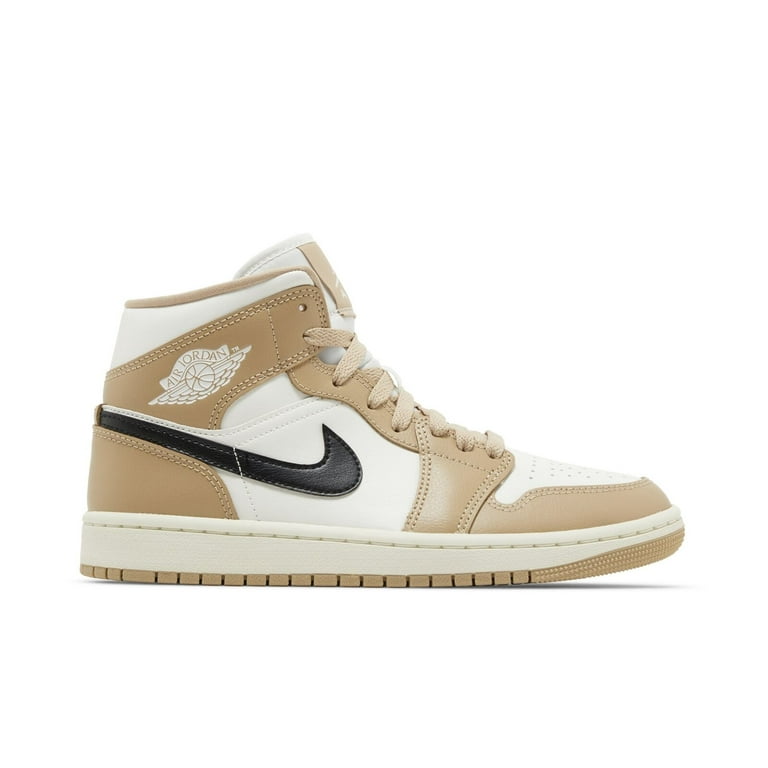 Women s Air Jordan 1 Mid Sail Black Desert BQ6472 103 11.5 Walmart