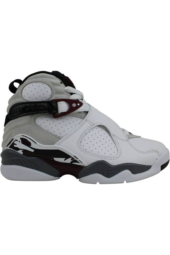Women's Jordan 8 Retro White/Black-Neutral Grey-Beetroot (CI1236 104) - 5